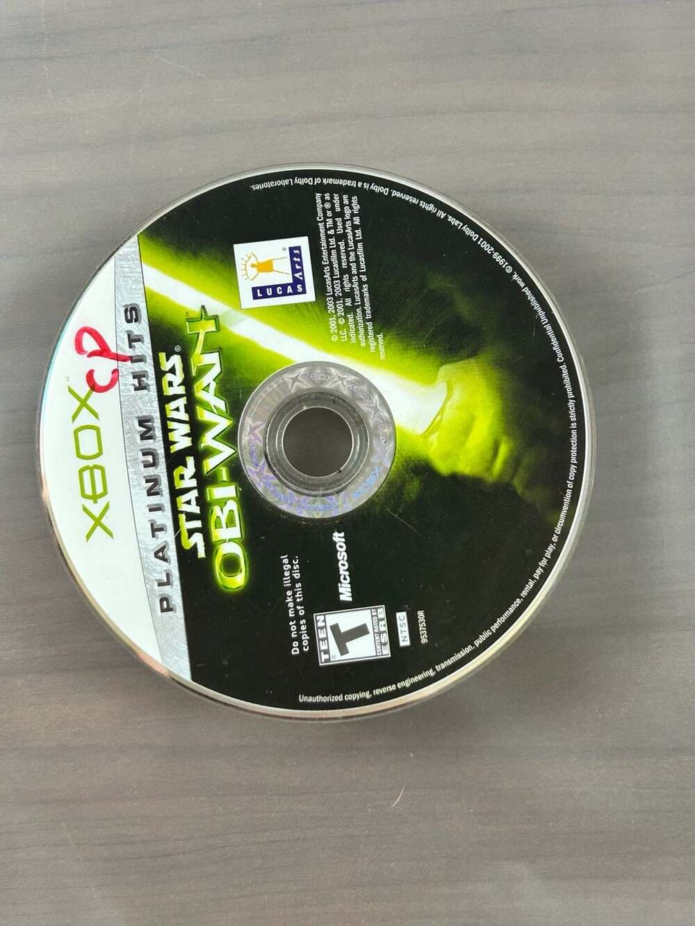 Star Wars Obi-Wan Platinum Hits Original Xbox 2001 Disc Only Untested